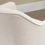 HOMCOM Accent Chair, Living Room Armchair, Vanity Chair with Gold Plating Metal Legs and Soft Padded Seat for Bedroom and Caf, Set of 2, White