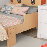 ZONEKIZ Puppy-Themed Kids Bed, for Ages 3-6 Years, 143 x 74 x 58cm