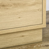 HOMCOM Chest of Four Rattan Weave Panel Drawers - Wood-Effect