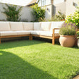 Outsunny Artificial Grass Turf Low Maintenance Realistic Lawn Pet Turf with Drain Holes for Garden 1m x 4m Green