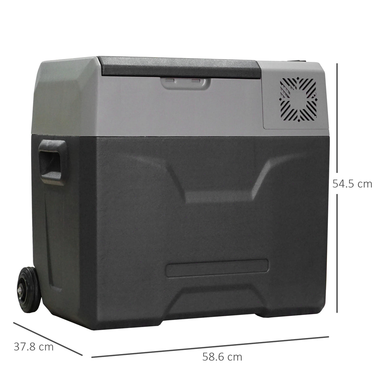 HOMCOM Car Refrigerator, Portable 12/24V 50 Litre Compressor Fridge Freezer, Electric Cooler Box for Camping, Travel, Picnic, Down to -20
