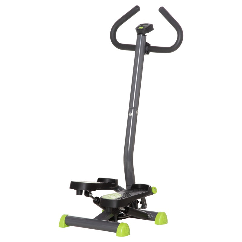 HOMCOM Twister Stepper Height Adjustable Step Machine, with LCD Screen - Grey