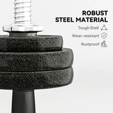 SPORTNOW 2-in-1 Adjustable Dumbbells Set, 30kg Weights Dumbbells Set with Non-Slip Grip for Strength Training, Weight Lifting, Bodybuilding, Home Gym Workout Equipment for Men & Women