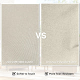 Outsunny Rattan Garden Chairs Set of 2, Outdoor Rattan Chairs with Cushions, Armrests and High Back, PE Wicker Garden Armchair with Steel Frame for Balcony, Porch, Beige