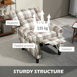 HOMCOM 160 Reclining Armchair, with Footrest - Brown