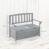 Outsunny Two-Seater Garden Storage Bench - Grey