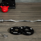 SPORTNOW Two 5kg Olympic Weight Plates, Tri-Grip Rubber-Coated Barbell Weights, with 5cm Holes, for Home, Gym, Office