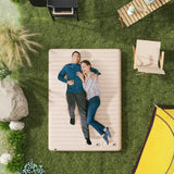 Outsunny Double Inflatable Mattress, with Built-In Pump - White