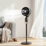 HOMCOM 20 dB Silent Standing Fan, Pedestal Fan with Remote, Oscillating, 8 Speeds, Adjustable Height, 12H Timer