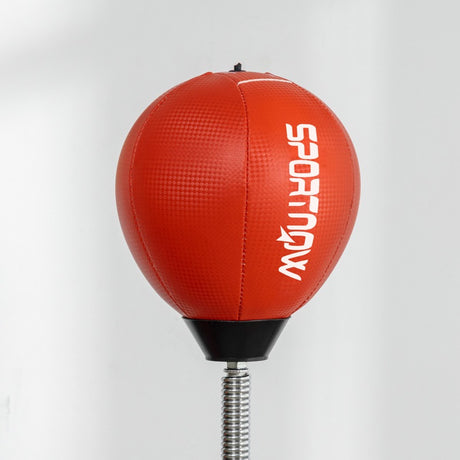 SPORTNOW Boxing Bag, Freestanding Punching Bag, with Reflex Bar, Speed Balls, Red