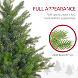 HOMCOM 7ft Bare Artificial Christmas Tree, with 2445 Tips - Green