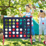 Giant 4-in-a-row Game Set Wooden Jumbo 4-to-Score Game-Blue
