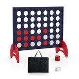 Giant 4-in-a-row Game Set Wooden Jumbo 4-to-Score Game-Blue