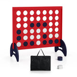 Giant 4-in-a-row Game Set Wooden Jumbo 4-to-Score Game-Red