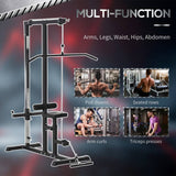 HOMCOM Exercise Pulley Machine Power Tower with Adjustable Seat Cable Positions