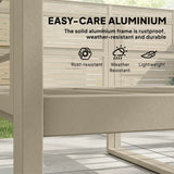 Outsunny 5 Seater Aluminium Garden Furniture Set, Garden Sofa Set with Thick Cushions for Patio and Balcony, Outdoor, White