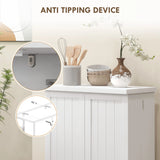 HOMCOM Freestanding Multi-Storage Kitchen Cupboard with Adjustable Shelves White