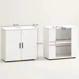 kleankin Under Sink Cabinet with Shelf - White