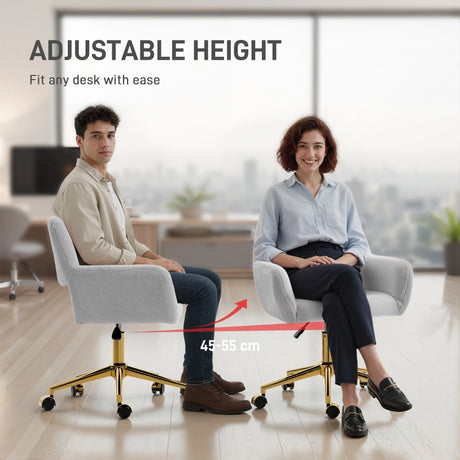 HOMCOM Faux Fur Rabbit Chair - Grey