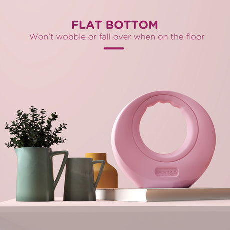 SPORTNOW 12kg Kettlebell, Kettle Bell with Wide Handle for Home Gym, Weight Lifting, Strength Training, Pink