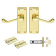CONTRACT VICTORIAN SCROLL LATCH PACK - Electro Brassed - 118 X 40 - Pack