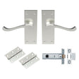 CONTRACT VICTORIAN SCROLL LATCH PACK - Satin Nickel - 118 X 40 - Pack