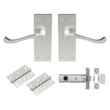 CONTRACT VICTORIAN SCROLL LATCH PACK - Satin Nickel - 118 X 40 - Pack