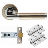 BELAS DOOR PACK - SATIN NICKEL/POLISHED CHROME - PACK