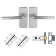 CONTRACT ALUMINIUM LATCH PACK - Satin Anodised Aluminium - 102 X 41MM - Pack