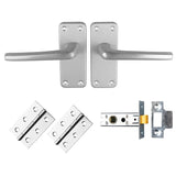 CONTRACT ALUMINIUM LATCH PACK - Satin Anodised Aluminium - 102 X 41MM - Pack