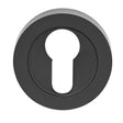 ESCUTCHEON - EURO PROFILE ON CONCEALED FIX ROUND ROSE - MATT BLACK - EACH