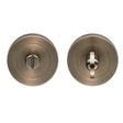 TURN & RELEASE ON CONCEALED FIX ROUND ROSE - ANTIQUE BRASS - SET