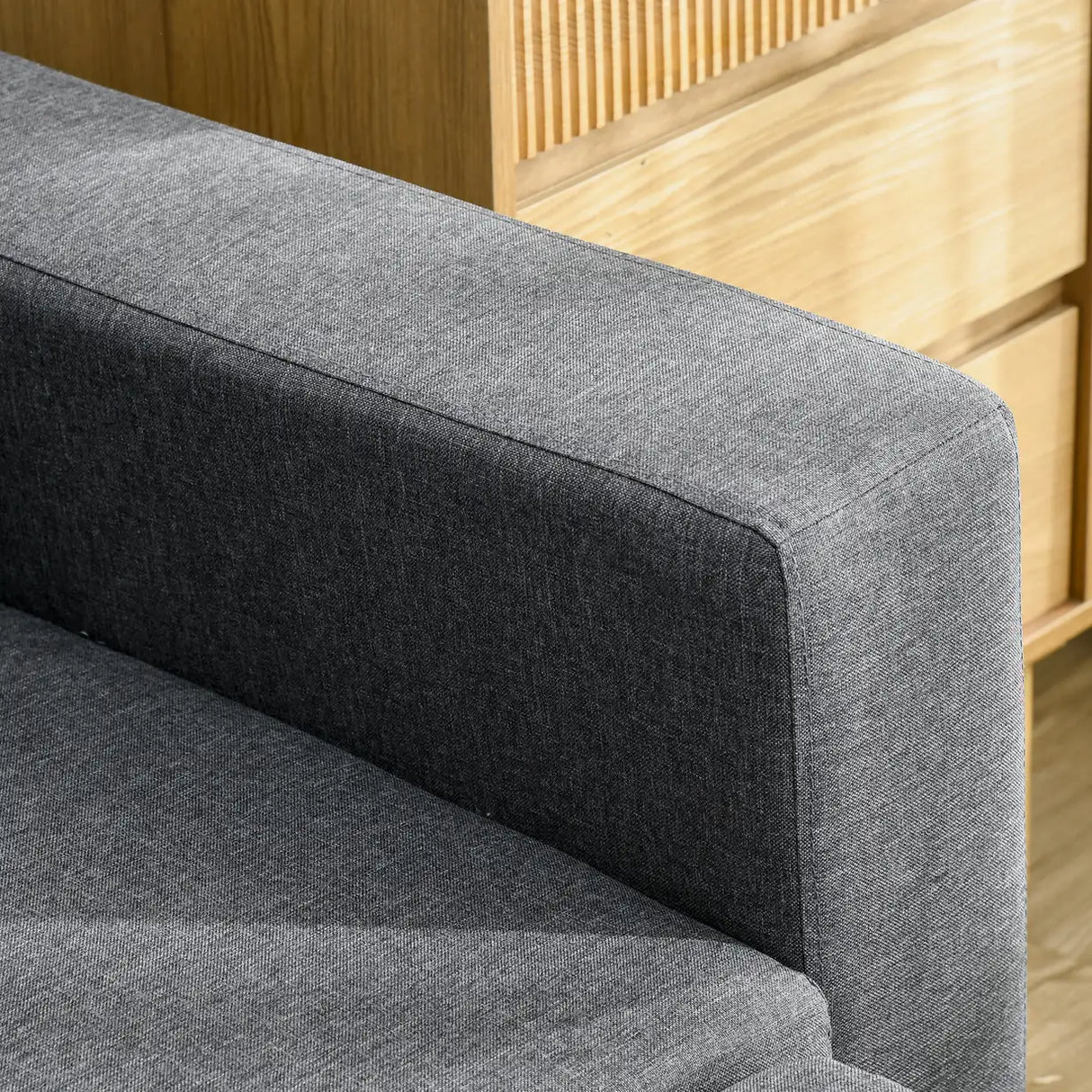 HOMCOM 3 Seater Pull Out Sofa Bed with Storage, Pre-Assembled & Delivered to Your Home for Free, Dark Grey