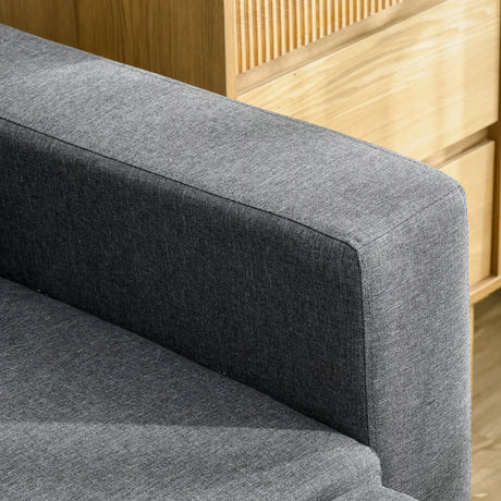 HOMCOM 3 Seater Pull Out Sofa Bed with Storage, Pre-Assembled & Delivered to Your Home for Free, Dark Grey
