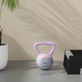 SPORTNOW 4KG Soft Kettlebell, Kettle Bell with Non-Slip Handle for Home Gym, Weight Lifting, Strength Training, Purple/Grey