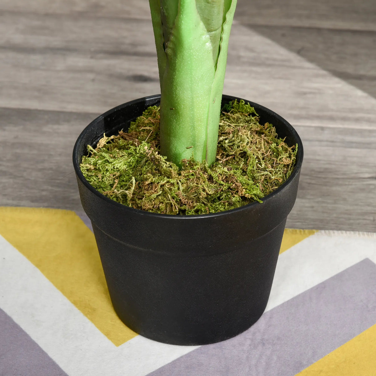 HOMCOM Decorative Artificial Monstera Plants in Pot Fake Plants for Home Indoor Decor, 85cm