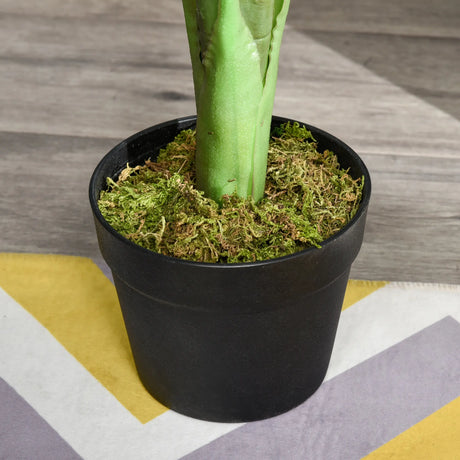 HOMCOM Decorative Artificial Monstera Plants in Pot Fake Plants for Home Indoor Decor, 85cm