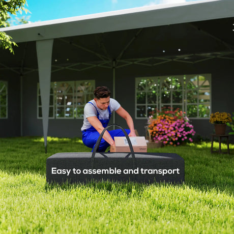 Outsunny 3 x 6m Pop-Up Gazebo, with Removable Walls - Grey