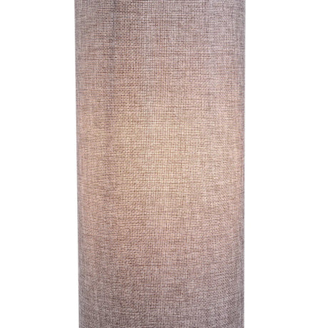 HOMCOM Floor Lamp for Living Room, 47" Modern Standing Lamp with Linen Shade, Wooden Base, Grey