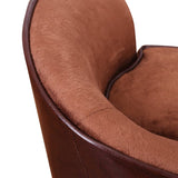 PawHut Dog Sofa Chair with Legs, Pet Couch with Soft Cushion for Extra Small Dogs Cats, Brown, 68.5 x 40.5 x 40.5 cm