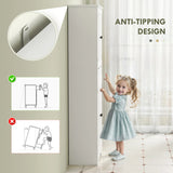 HOMCOM Tall Bathroom Storage Cabinet - White