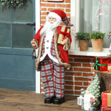 HOMCOM 4'6" Animated Santa Claus Figure, with Sound - Red