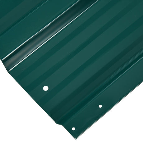 Outsunny Corrugated Roofing Sheets, Pack of 24, Galvanised Metal Roofing Sheets for Greenhouse, Garage, Storage Shed, Carport, 129 x 45cm, Green