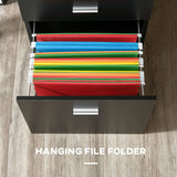 HOMCOM L-Shaped Computer Desk Table with Storage Drawer, Home Office Desk Corner Industrial Style Workstation for A4 Files 143.5 x 143.5 x 76cm, Black