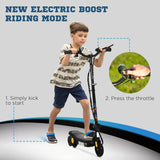 HOMCOM Foldable Electric Scooter, with LED Headlight, for Ages 7-14 Years - Black