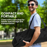 Outsunny Set of 2 Folding Camping Chairs, Padded Camping Chairs with Adjustable Armrests, Portable & Lightweight Folding Camp Chair with Cooler Bag, Cup Holder and Side Pockets, Grey