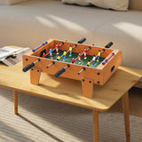 SPORTNOW 20 in Table-top Football Table with Stainless Steel Rods, Compact Foosball Table for Kids and Adults, All-Inclusive Foosball Game Set for Indoor, Nature Wood Finish