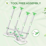 HOMCOM 39-51.5cm 'U' Seat Padded Shower Stool - Green