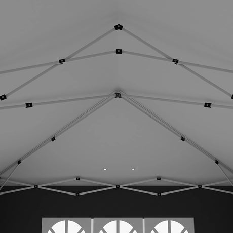 Outsunny 3 x 6 m Pop Up Gazebo with Sides and Windows, Height Adjustable Wedding Camping Party Tent Canopy Marquee with Storage Bag for Garden, Event, Black