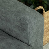 HOMCOM Two-Seater Velvet-Feel Sofa - Grey